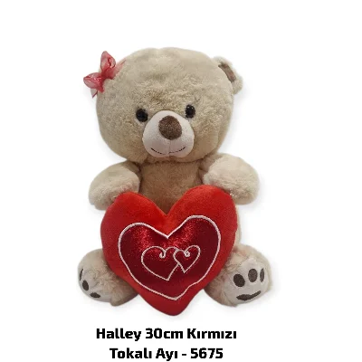 HALLEY 30CM KIRMIZI TOKALI AYI